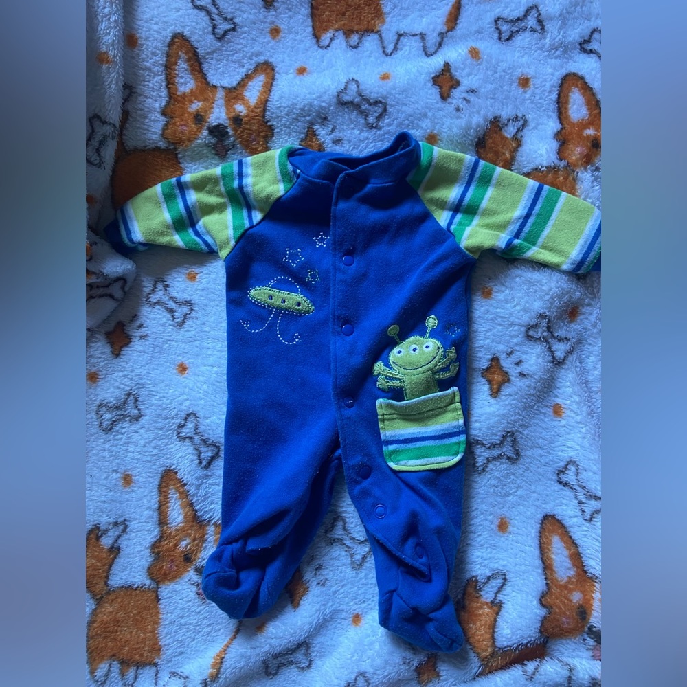 Little Me Preemie Newborn Alien Pajamas